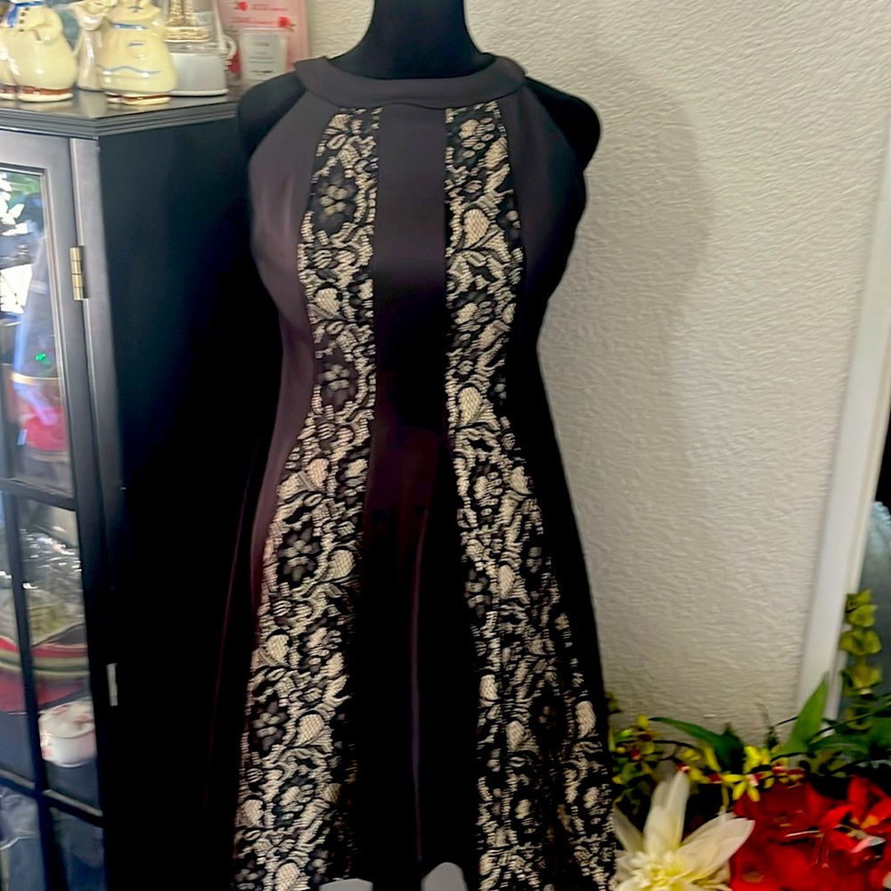 Enfocus size 6 dress lace panels like new thick